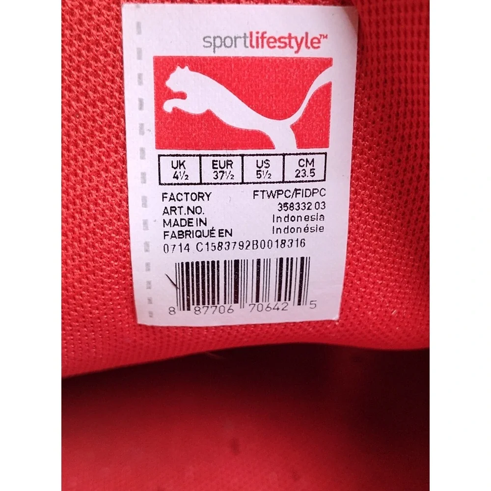 Puma GV Special Girls Sneakers 5.5 Red Blue Lace Up Low Top Sportlifestyle Shoes - Picture 15 of 16